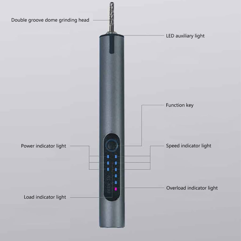 MOMOJIA 3.7V Cordless Electric Engraving Pen Rechargable Grinding Pen Engraver Mutiple Speed USB C Charging Rotary Tool