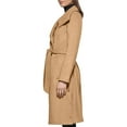 thumbnail image 3 of Kenneth Cole New York Womens 17OMW016 Wool-Blend Belted Tie Waist Wrap Coat - Camel - XL, 3 of 5