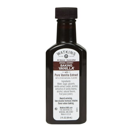 Watkins All Natural Original Gourmet Baking Vanilla Extract, 2 fl oz (Plastic Container)