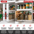 thumbnail image 3 of Cabinet Caddy Spice Rack Organizer for Cabinet, Pull & Rotate, 2-Tier, 3 of 9