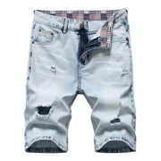 Ketyyh-chn99 Mens Jeans Regular Fit 2024 Fashion Loose Trousers Solid Trousers Relaxed Plus Size Long Pant Blue,XL