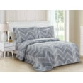 thumbnail image 1 of Violet Linen French Chevron Waves Pattern, Luxury Ultra Soft 200 Thread Count Cotton Percale, Blue, Full, 6 Piece Duvet Set for Two Beds, Duvet Cover Set, 1 of 1