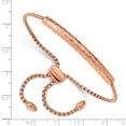 thumbnail image 3 of Chisel  Stainless Steel Polished Hammered Rose IP-plated Adjustable Bar Bracelet, 3 of 3