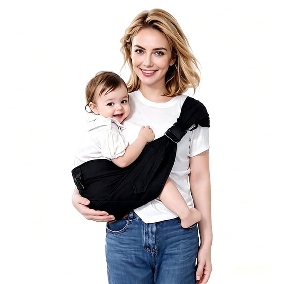 Gilysido Black Baby Carrier for Toddler, Safety and Non-Slip, Lightweight and Adjustable(5 months to 4 years)