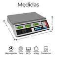 thumbnail image 2 of Báscula Digital 40 Kg Comercial BLOOSOM Pantalla Lcd Función Tara, 2 of 3