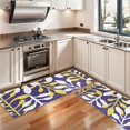 thumbnail image 3 of Kitchen Rugs Sets Of 2,Purple Leaf Pattern Anti Fatigue Kitchen Mat Rugs Non Slip Washable,Decorative Kitchen Floor Mats for Kitchen,Sink,Laundry,17"X47", 3 of 5