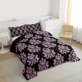 thumbnail image 3 of Homewish Bohemian Damask 3-Piece Full Size Comforter Sets for Teens Female Men,Exotic Style Bedding Comforter Set,Traditional Floral Lightweight Bedding Sets,Breathable Home Decor,Reversible, 3 of 8