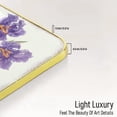 thumbnail image 3 of Framed Wooden Wall Art with Purple Iris Prints Wall Decor, Floral Wall Art, Crystal Porcelain Painting for Farmhouse Inspired Look, Home & Office Wall Decor Black Framed Art 12x8 inches, 3 of 8