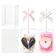 thumbnail image 1 of Cajas de regalo transparentes TEMLQPACK, paquete de 100 unidades, 8,9 x 6 x 3,5 cm, con palitos, 1 of 7