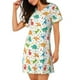 thumbnail image 2 of Fotbe Dinosaur Bata de Dormir para Mujer con Estampado, Camisón de Algodón de Manga Corta, Ropa de Dormir Casual, 2 of 6