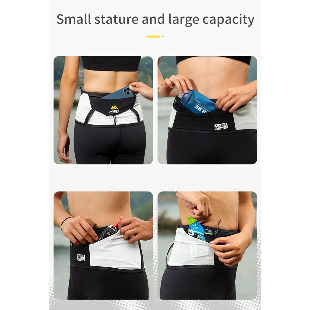 AONIJIE W8121Running Belt Comfortable and Breathable Waist Fanny Pack for Jogging Yoga Cycling Hiking Fitness (XL)