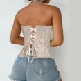 thumbnail image 3 of Women's Fashion Corset Top Sleeveless: Lace-Up Bustier for Cosplay, Burlesque Costume or Sensual Lingerie Bodyshaper, 3 of 6