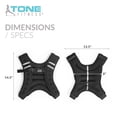 thumbnail image 4 of Chaleco pesado Tone Fitness negro de 5,4 kg, 4 of 7