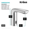 thumbnail image 6 of KRAUS Indy Touchless Sensor Bathroom Faucet in Spot Free Stainless Steel, 6 of 18