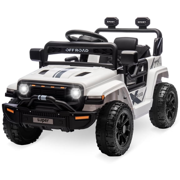 TROPOW Kids Cars Electric Ride On,12V Ride On Truck Car, Toddler Ride On Toy w/Parent Remote Control, Steering Wheel Music,Kids Electric Vehicles for Age 2-5,Christmas Gifts for Kids