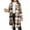 Khaki, variant on Fgvctg Womens Plaid Jackets Long Plaid Trench Coats Trendy Lapel Button Down Wool Blend Shackets Jackets Long Sleeve Winter Outwear Coats Khaki S