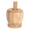 thumbnail image 4 of Set de utensilios para ajo, prensa de ajos, juego de molienda de especias duradero, mortero de madera para pimienta, jengibre y picante. L, 4 of 8