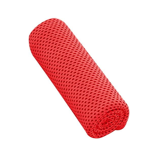 Serviette Respirante et Fraîche Serviette Rafraîchissante Serviette Glacée Instantanée pour Temps Chaud Microfibre Rouge