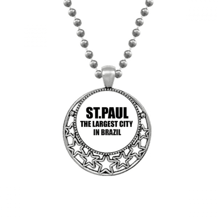 ST.Paul The Largest City In Brazil Necklaces Pendant Retro Moon Stars Jewelry