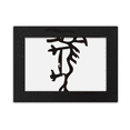 thumbnail image 1 of Huesos inscripciones zodiaco chino caballo Marco de Fotos de escritorio imagen Arte Negro Pintura 5x7 pulgadas, 1 of 4