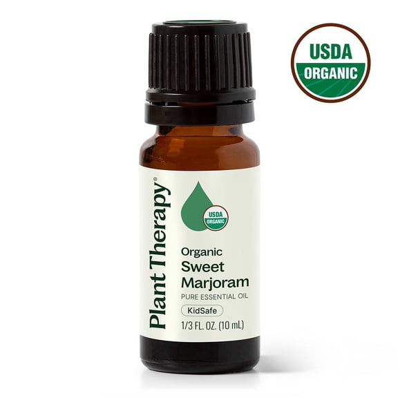 Plant Therapy Organic Sweet Marjoram Essential Oil 10 mL (1/3 oz) 100% Pure, Undiluted, Natural Aromatherapy