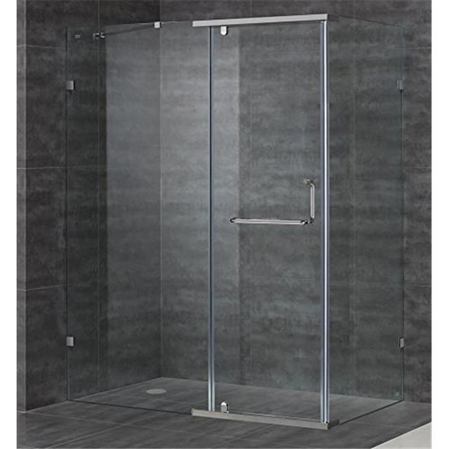 SEN975-SS-60-10 AstonGlobal Enceinte de Douche Semi-Fermée en Acier Inoxydable - 60 x 35 x 75 Po.