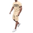 thumbnail image 6 of New York Graphic Short Sets for Men Short Sleeve Crewneck T Shirt and Shorts 2 Piece Matching Set Mens Summer Outfits, 6 of 7