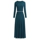 thumbnail image 1 of Conjunto PRETTYGARDEN de Top Corto de Punto Acanalado y Falda Maxi Azul Talle S, 1 of 7