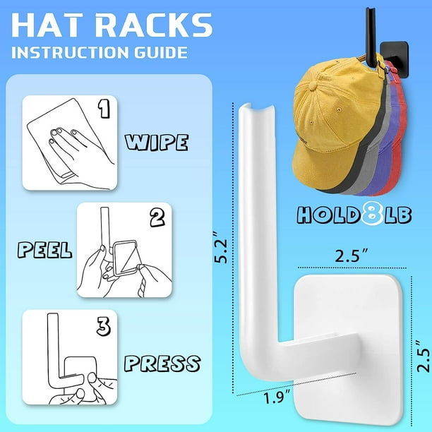  Cowboy Hat Rack Hat Holder Hat Organizer Hat Hanger Hat Wall  Mount - Adhesive Metal Hooks - Easy to install - 4 Pack - No Hat : Home &  Kitchen