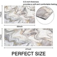thumbnail image 3 of Gold White Gray Kitchen Rugs and Mats Set of 2, Anti-Slip Washable Kitchen Mats, Marble Kitchen Runner Mat for Kitchen, Dining Room, Flooring, Home, Office, Sink, Laundry Room, 17x30+17x47 Inch, 3 of 6