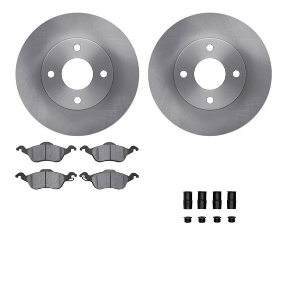 Dynamic Friction Company Front Brake Rotors with 5000 Advanced Brake Pads includes Hardware 6512-54382