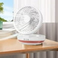 thumbnail image 1 of HOARBOEG Portable Fan, Versatile Fan, Desk Fan, USB Rechargeable Fan with LED Light, Wall Mounting Possible, Foldable Desktop Fan Make You Cool Clearance White, 1 of 9