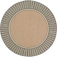 thumbnail image 2 of Livabliss Outdoor Rugs, 5ft Round Alfresco Cottage Brown Round Area Rug for Patio, Porch, Deck, Backyard, Waterproof Indoor Outdoor Carpet (5'3" x 5'3"), 2 of 5