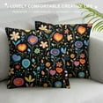 thumbnail image 3 of GOSMITH  French Knotted Hearts Square Decorative Accent Throw Pillow Cover - Bedroom Decor, Couple Present, Valentine Gift Natural, 3 of 5