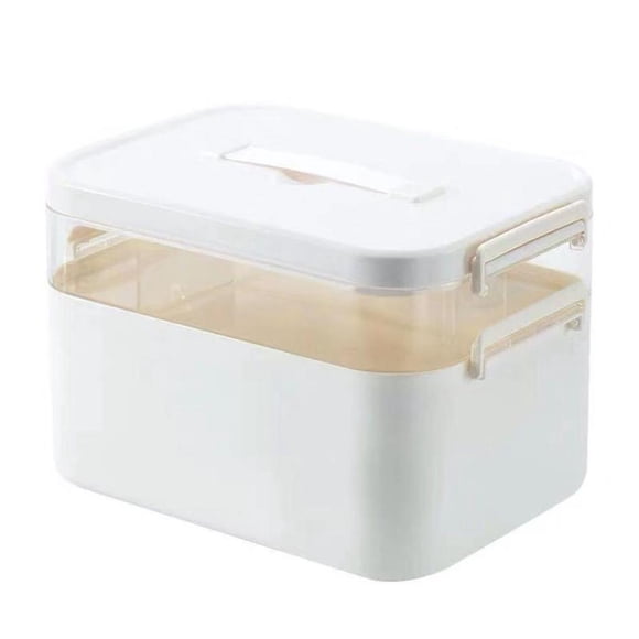 Xingzhi PP Lightweight And Durable First Aid Box With Clip Closure For Easy Access Easy To Clean Materials White 2 layer large