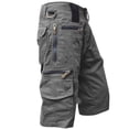 thumbnail image 4 of Pantalones cortos de trabajo de algodón puro para hombre, holgados, de pierna recta, de verano, de gran tamaño, a la moda, casuales, de largo medio, con múltiples bolsillos, 4 of 5