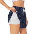 thumbnail image 1 of Balery Shining Christmas Tree Pantalones cortos deportivos para mujer con forro y dos bolsillos, elásticos, para entrenamiento, gimnasio, yoga-XX-Large, 1 of 7
