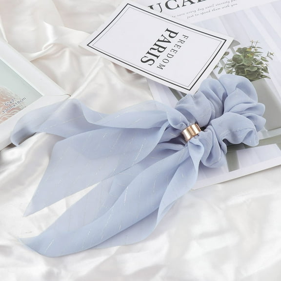 ADDHAT Fabric Hair Ties Sky Blue 1Pcs 8.3x6.3in