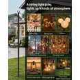 thumbnail image 4 of Metal String Light Poles for Outside Hanging - Backyard, Garden, Patio, 2 Pack Lighting Stand with Adjustable Height for Outdoor Parties, Wedding, Extra-Long 5-Prong Claws, (10FT) FLP02B01, 4 of 9