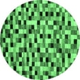 thumbnail image 1 of Ahgly Company Indoor Round Abstract Emerald Green Modern Area Rugs, 5' Round, 1 of 4
