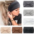 thumbnail image 1 of Paquete de 6 diademas elásticas bohemias suaves para mujer, diademas para ejercicio de yoga, diademas para mujer, multicolor (gris) Rojo Verde, 1 of 5