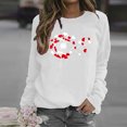 thumbnail image 1 of Qiopertar Chandail en Molleton à Manches Longues Col Rond Motif Amour pour Femmes Offres de la Semaine Liquidation à Moins de 5$ jusqu'à 90 % de Réduction, 1 of 4