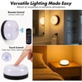 thumbnail image 5 of 2 Pack Shower Lights, Rechargeable Ambient Lights with Remote, Wireless Night Lights for Bathroom Bedroom Support 3 Color Temperature white Lights and 12 RGB Colored Lights, 5 of 8