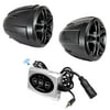 Lanzar OPTIAT94A 3" 800W Weatherproof Bluetooth Motorcycle ATV Speakers, Pair