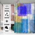 thumbnail image 2 of Blue Purple Modern Abstract Shower Curtain Oil Painting Splicing Multi-Color Design Bath Curtain Aesthetic Block Art Painting Graffiti Shower Curtains Rustic Bathroom Decor 72 x 72 Inches, 2 of 5
