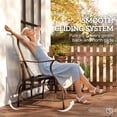 thumbnail image 4 of Outsunny Chaise Berçante d'Extérieur pour 2 Personnes pour l'Extérieur, Cour Arrière, Gris Foncé, 4 of 10