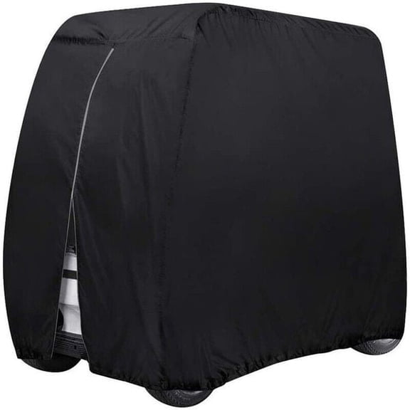 Waterproof 4-Passenger Golf Cart Cover Fits EZGO Club Car Yamaha Black