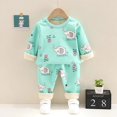 thumbnail image 1 of Conjunto de pijama para bebé y niña, ropa de dormir de lana cálida para niño y niña de 0 a 4 años, de Navidad, 1 of 4