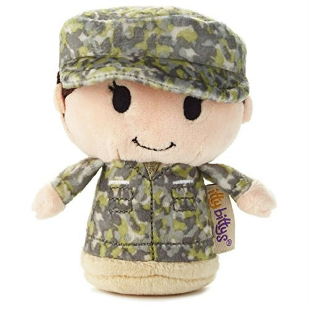 hallmark itty bittys green camo girl stuffed animal itty bittys patriotic - Walmart.com