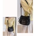 thumbnail image 3 of Sunyuer Women Vintage Washed Denim Mini Crossbody Bag, Cute Cat Embroidery Multi Zipper Pockets Casual Jean Shoulder Purse, Adjustable Strap Lightweight Trendy Daily Messenger Bag, 3 of 8